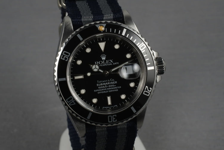 1989 Rolex Submariner 16610 Tiffany and Co