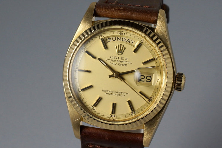 1977 Rolex YG Day Date 1803 Matte Champagne Dial