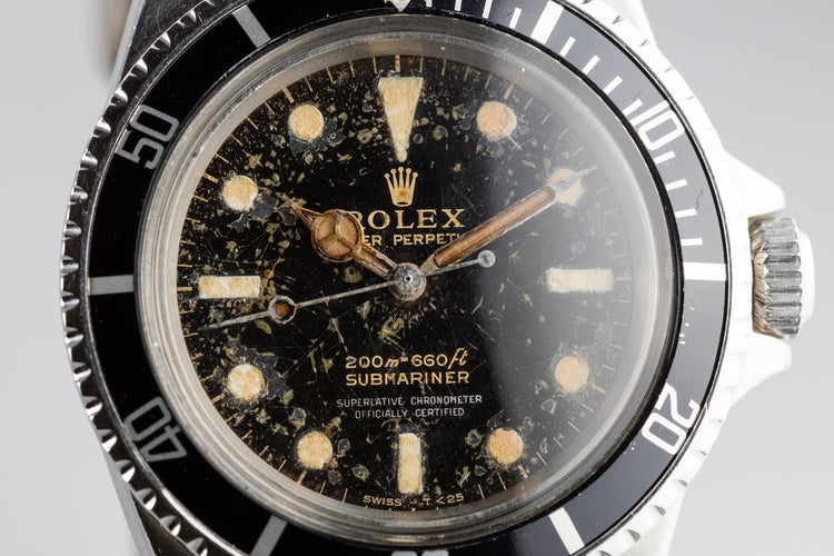 1965 Rolex Submariner 5512 with Meters First Gilt Spider Cracked Dial
