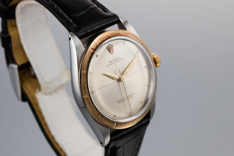 1967 Rolex Two Tone Oyster Perpetual 1008 Silver Zephyr Dial