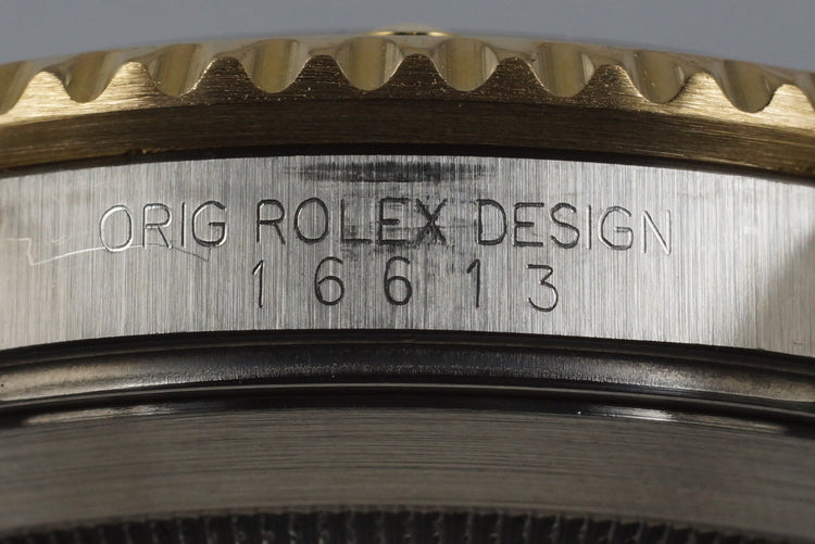 1991 Rolex Two Tone Blue Submariner 16613