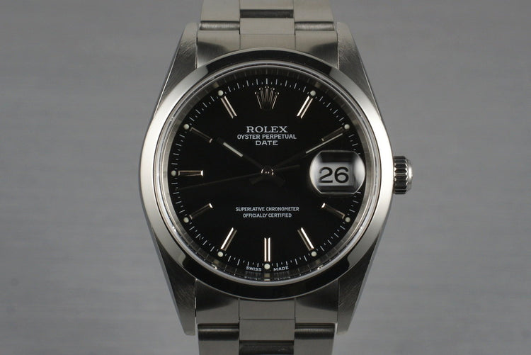 2003 Rolex Date 15200 Black Dial with Papers