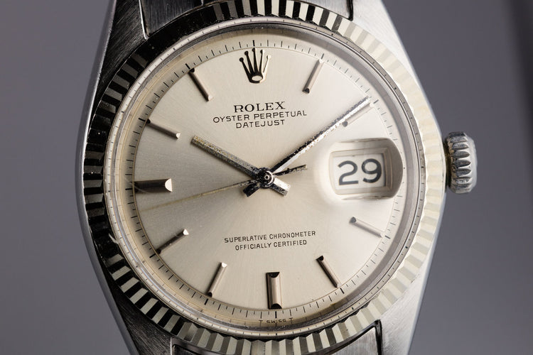 1968 Rolex DateJust 1601 with No Lume Silver Dial