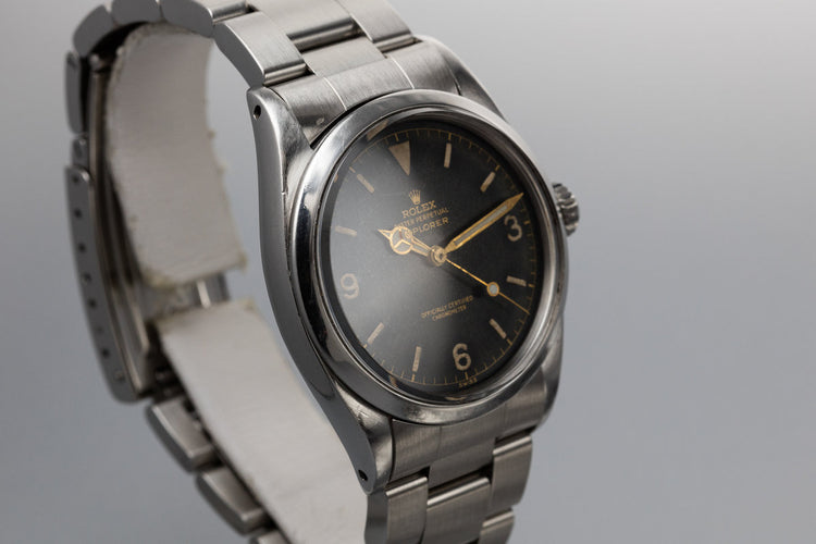 1957 Rolex Explorer I 6610 SWISS Only Gilt Dial with Service Papers