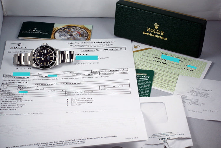 1981 Rolex Submariner 16800 with RSC Papers