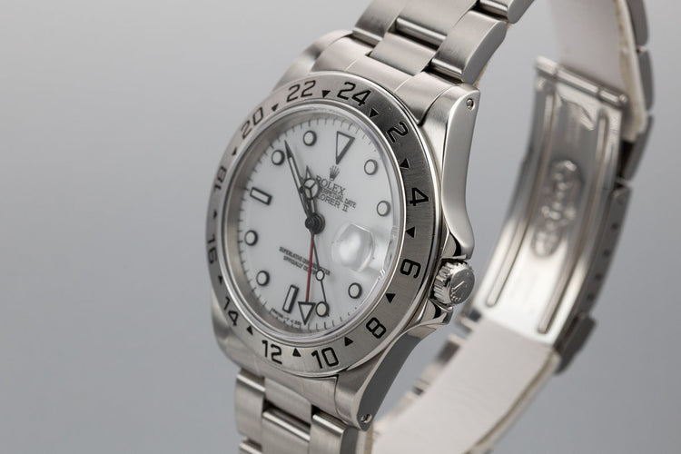 1995 Rolex Explorer II 16570 White Dial