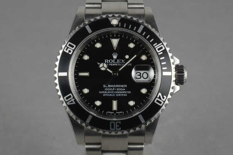 2003 Rolex Submariner 16610 with Box and Papers