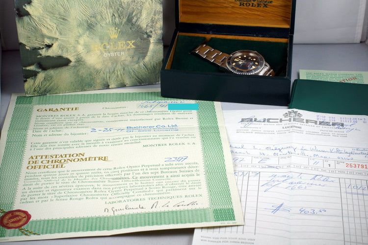 1975 Rolex Double Red Sea Dweller 1665 Mark IV Dial with Box and Papers