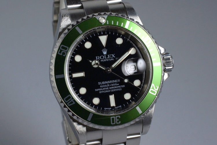 2004 Rolex Green Submariner 16610V Mark I Dial with RSC Service Estimate