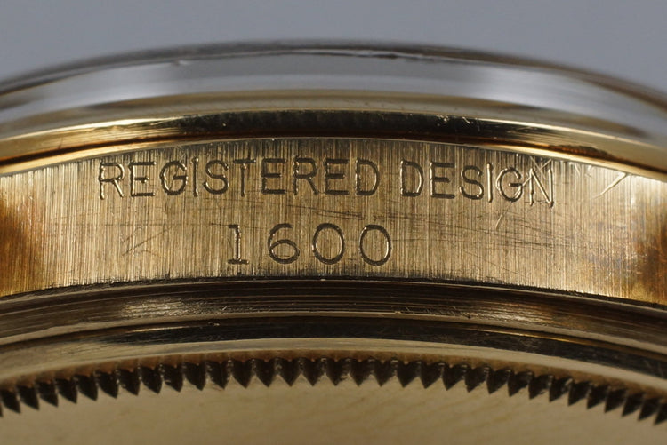 1967 Rolex YG DateJust 1600 with Papers