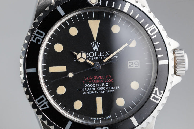 1977 Rolex Double Red Sea Dweller 1665 Mark IV Dial