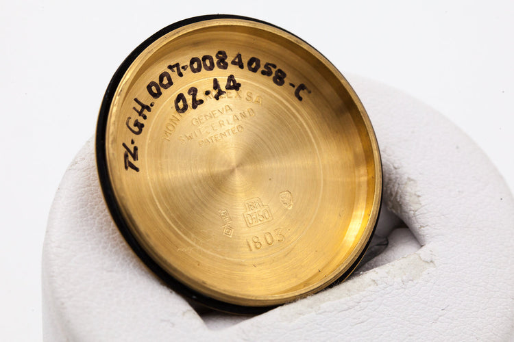 1969 Rolex YG Bark Day-Date 1807 Matte Black Dial