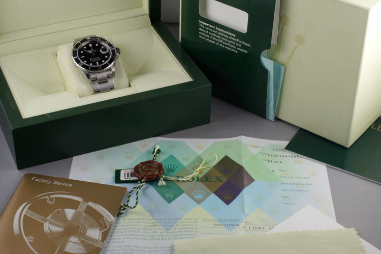 2006 Rolex Submariner 16610 with Box and Papers