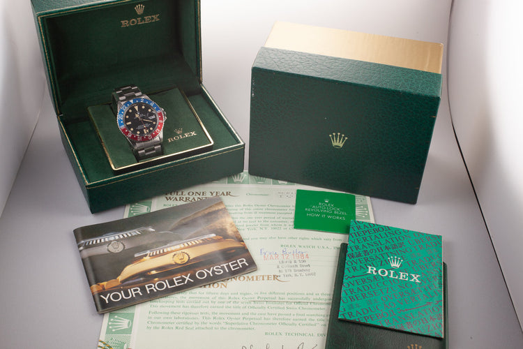 1982 Rolex GMT-Master 16750 Matte Dial "Pepsi" with Box and Papers