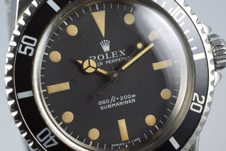 1970 Rolex Submariner 5513 Serif Dial with RSC Papers