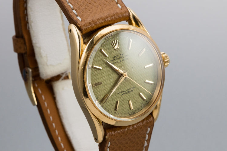 1954 Rolex Oyster Perpetual 6290 with Serpico Y Laino No Lume Waffle Dial