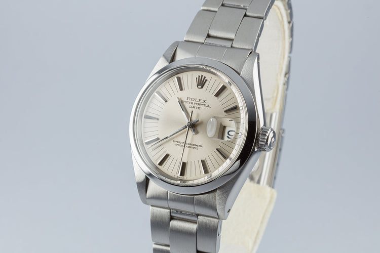 1972 Vintage Rolex Date 1500 Silver Dial