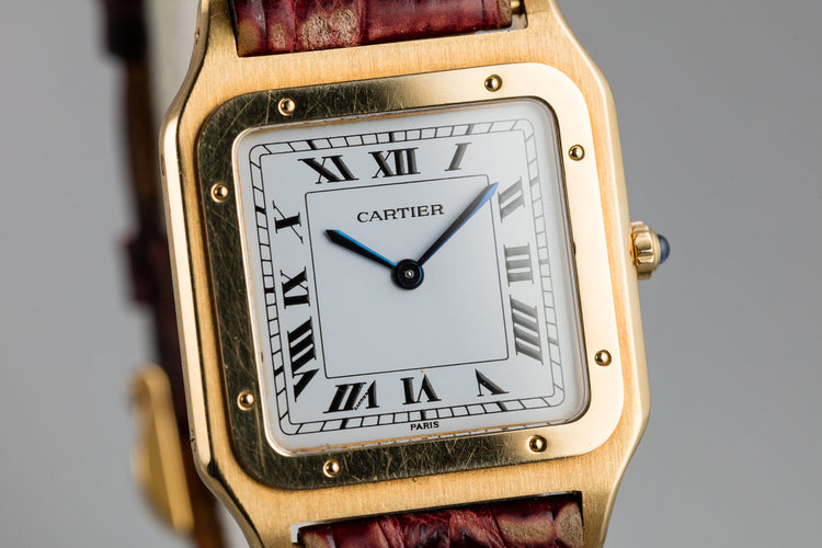Cartier 18K YG Santos Dumont Paris Mecanique 15751