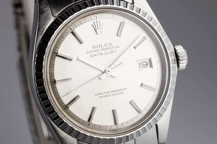 1970 Rolex DateJust 1603 No Lume Silver Dial
