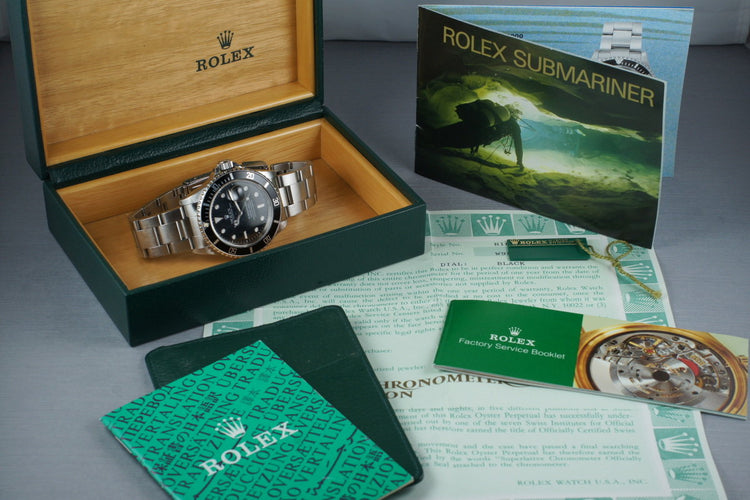 1995 Rolex Submariner 16610 with Box and Papers