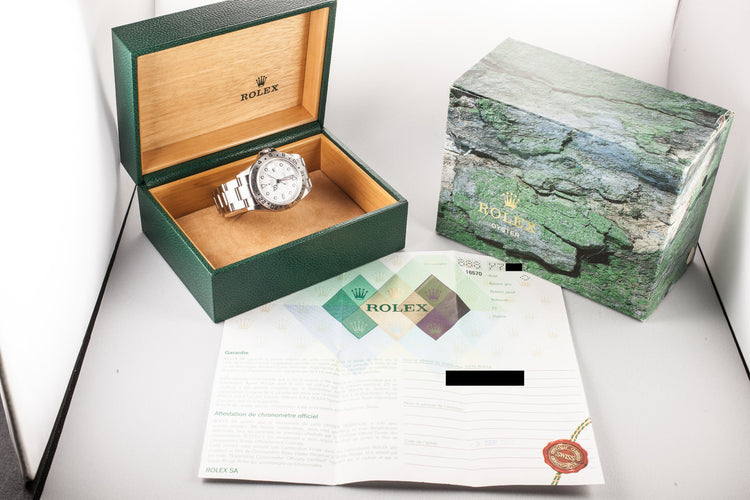 2002 Rolex Explorer II 16570 White Dial with Box and Papers
