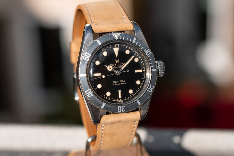 1958 Rolex Submariner 5510 Big Crown with Rare "SWISS" Only Gilt Tritium Dial and Service Papers