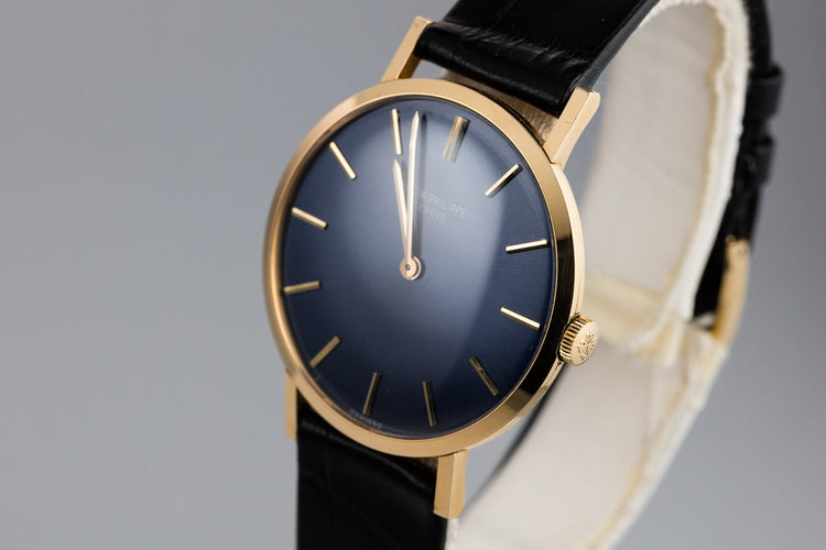 1972 18K YG Patek Philippe Calatrava 3537 with Extract from the Archives Papers