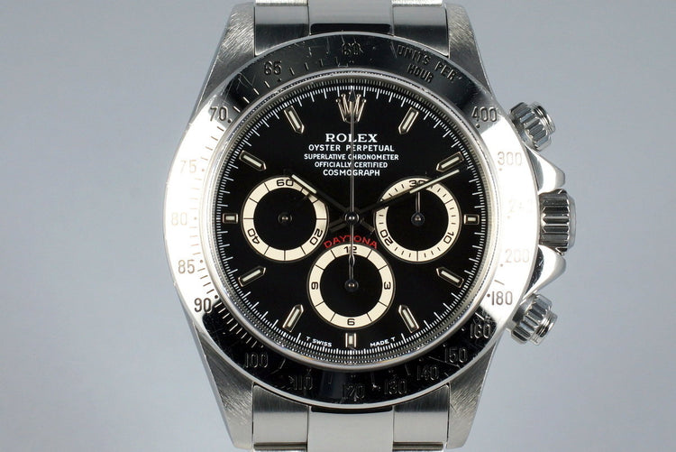 1997 Rolex SS Zenith Daytona 16520 Black Dial