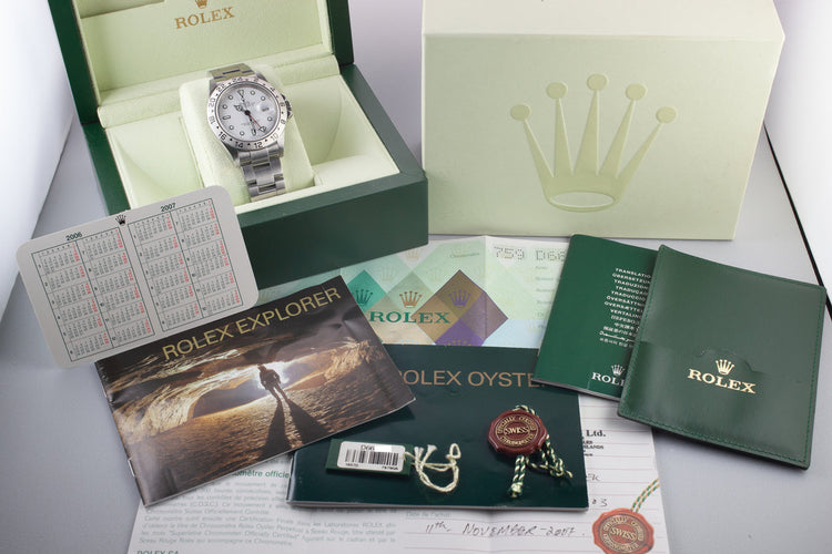 2005 Rolex Explorer II 16570 White Dial with Box and Papers