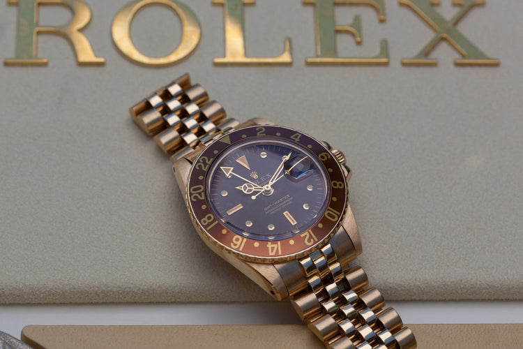 1979 Rolex 18K YG GMT 1675 Brown Dial