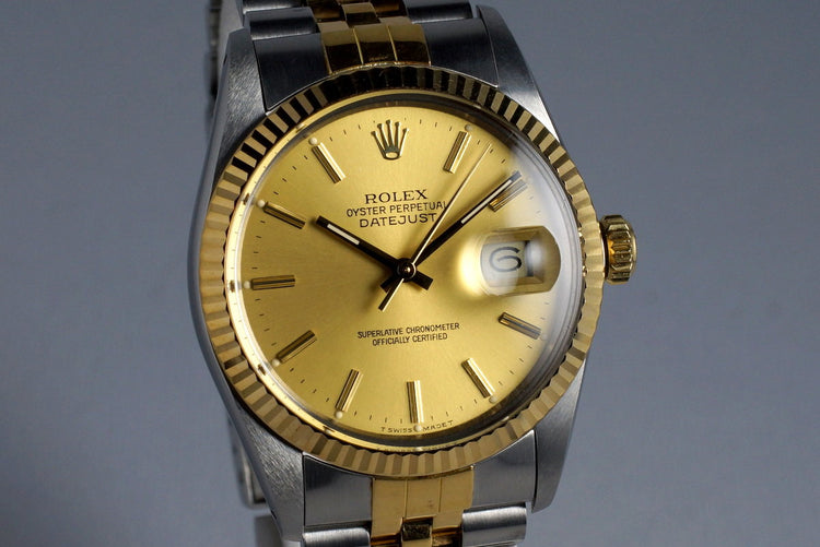 1988 Rolex Two Tone DateJust 16013 Champagne Dial