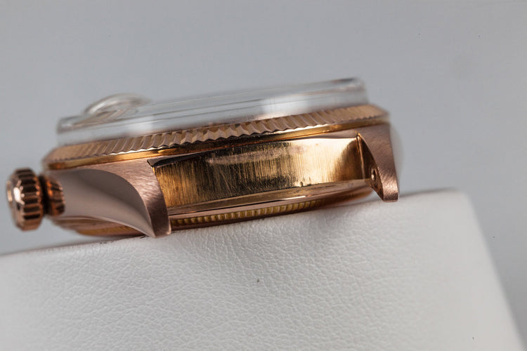 1960 Rolex 18K Rose Gold Day-Date 1803 with Spanish Day Wheel and Oyster Bracelet