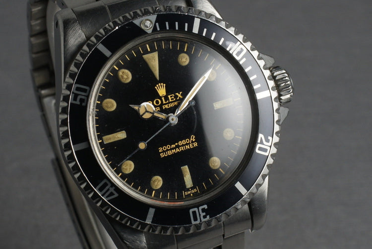 Rolex Submariner 5513 Early PCG SWISS only dial