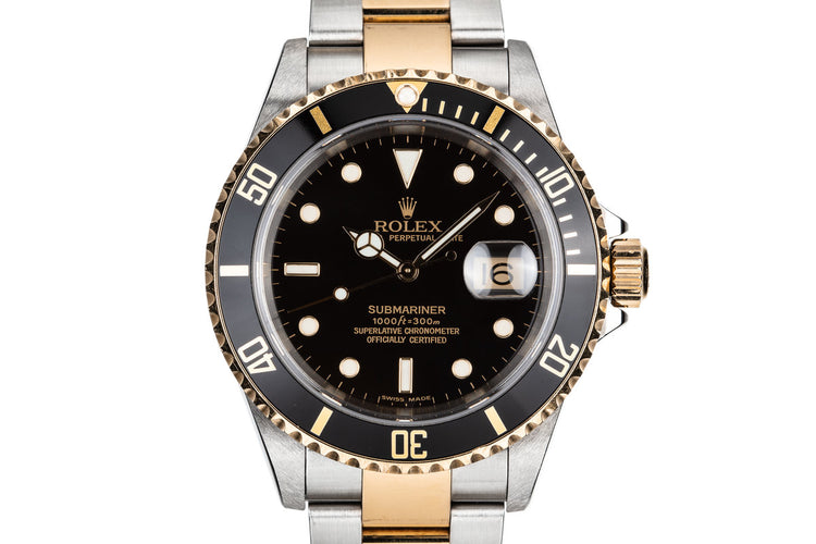 2005 Rolex Two-Tone Submariner 16613 with Box and Papers