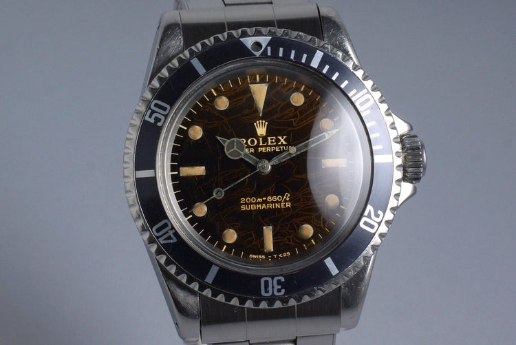 1966 Rolex Submariner 5513 with Tropical Glossy Gilt Dial