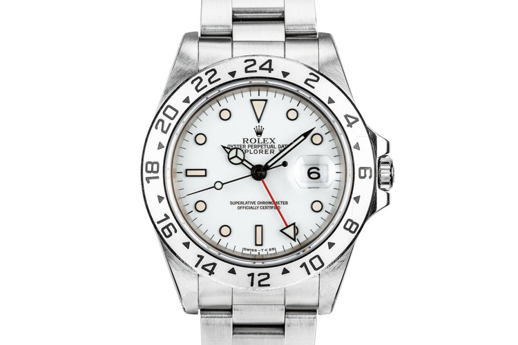 1995 Rolex Explorer II 16570 White Dial