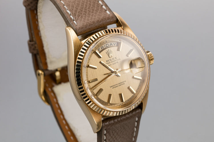 1966 Rolex 18K YG Day Date 1803 Champagne Dial