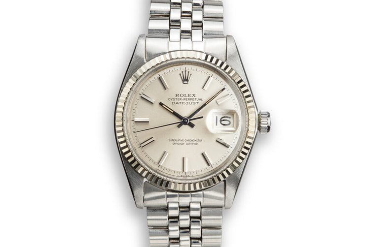 1968 Rolex DateJust 1601 No Lume Silver Dial