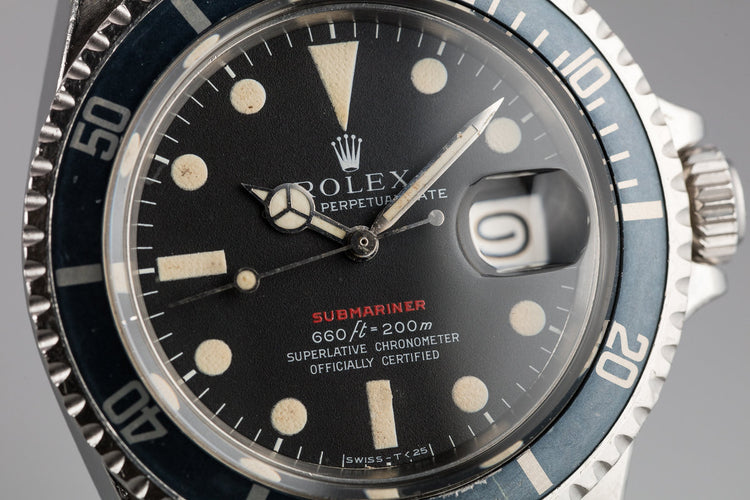 1970 Rolex Red Submariner 1680 MK IV Dial with Service Papers