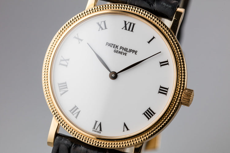 1999 Patek Philippe 18K YG Calatrava 3992J with Box and Papers