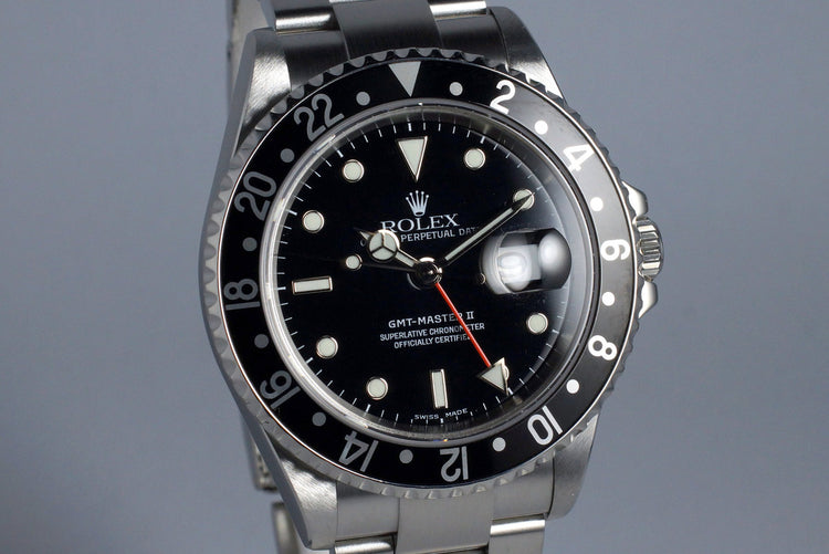 2004 Rolex GMT II 16710 with Box and Papers