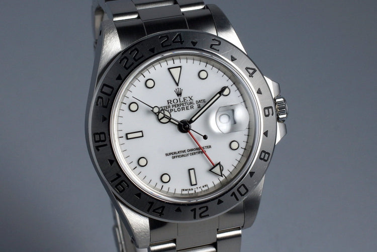 1997 Rolex Explorer II 16570 White Dial