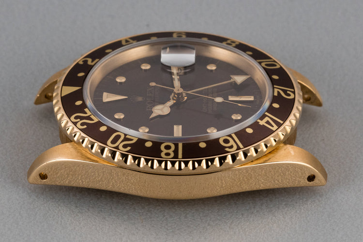 1984 Rolex 18K YG GMT-Master 16758 with Root Beer Nipple Dial