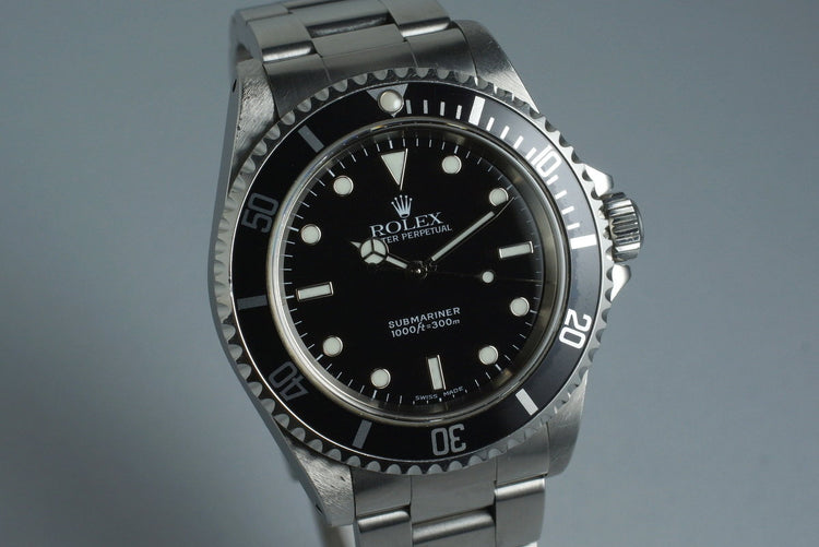 1999 Rolex Submariner 14060 with Box and Papers