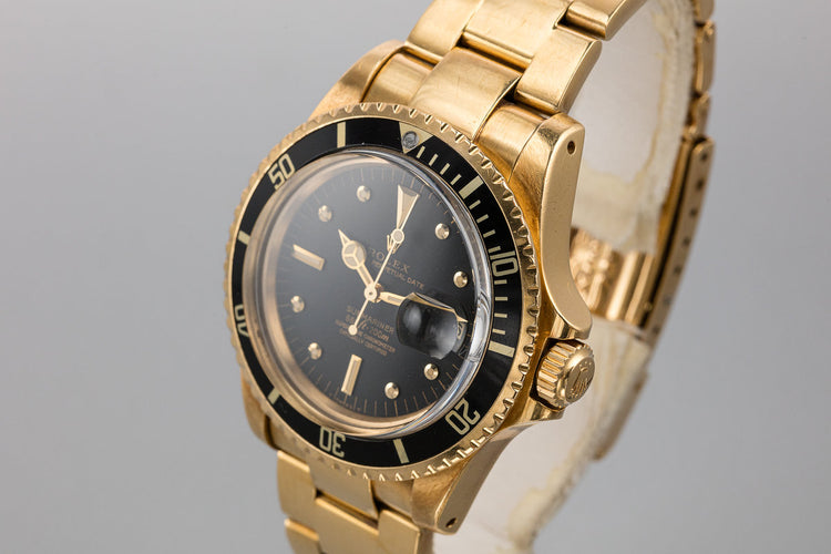 1979 Rolex 18K YG Submariner 1680 with Black Nipple Dial
