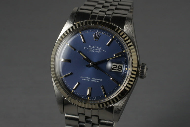 1972 Rolex DateJust 1601 Blue Sigma Dial