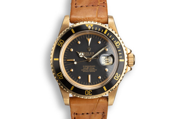1978 Rolex 18K YG Submariner 1680 with Black Nipple Dial