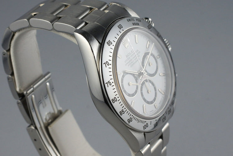 1989 Rolex SS Zenith Daytona 16520 White Dial