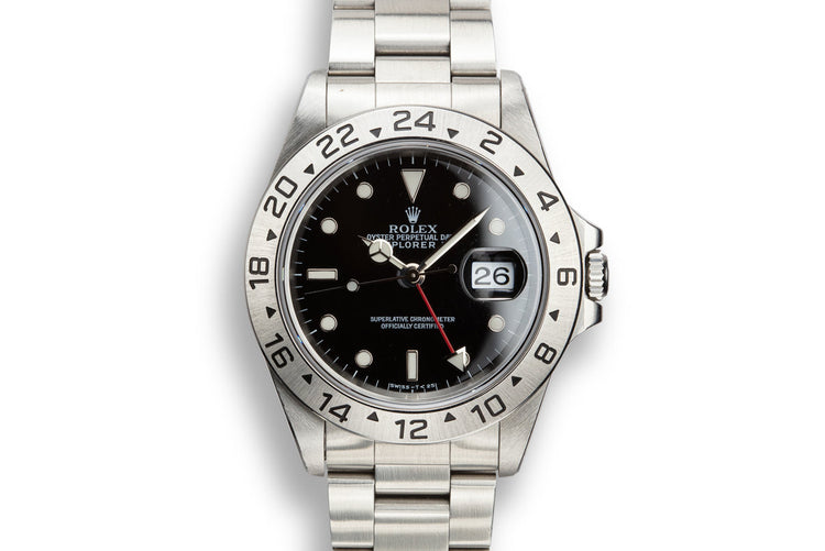 1997 Rolex Explorer II 16570 Black Dial with Box and Papers