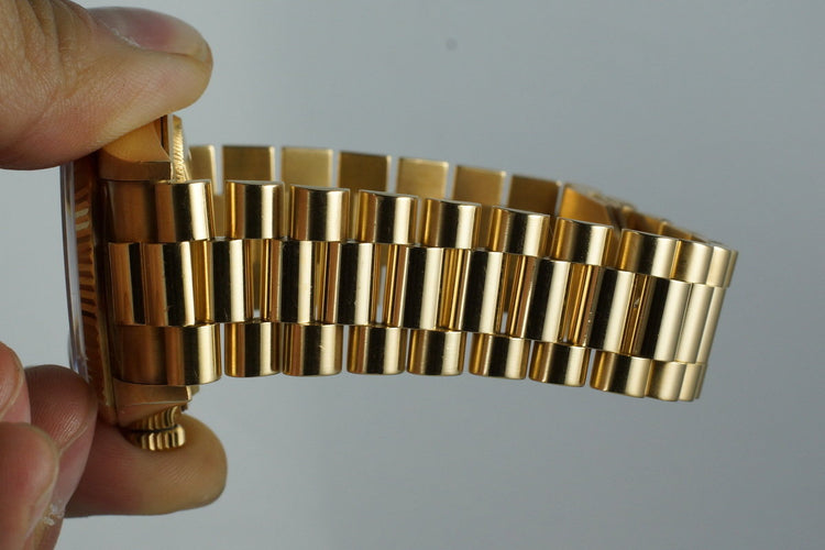 1984 Rolex YG Day-Date 18038 Tapestry Dial